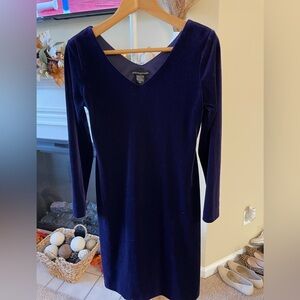 Deep Purple Long Sleeve Dress, 8 Petite